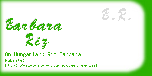 barbara riz business card